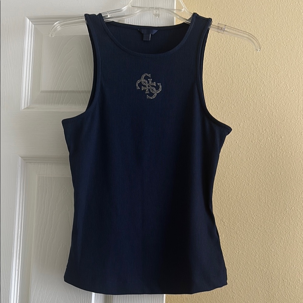 Guess Navy Blue Tank Top M NEW!!!!!